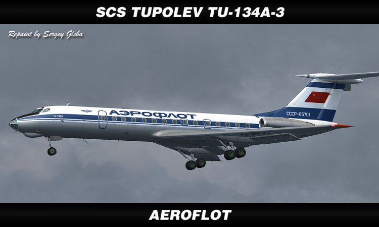 SCS Tupolev Tu 134A 3 Aeroflot USSR FS2004 Aircraft Liveries And