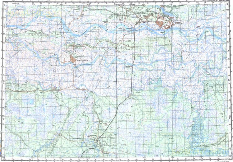 Карта хмао подробная топографическая